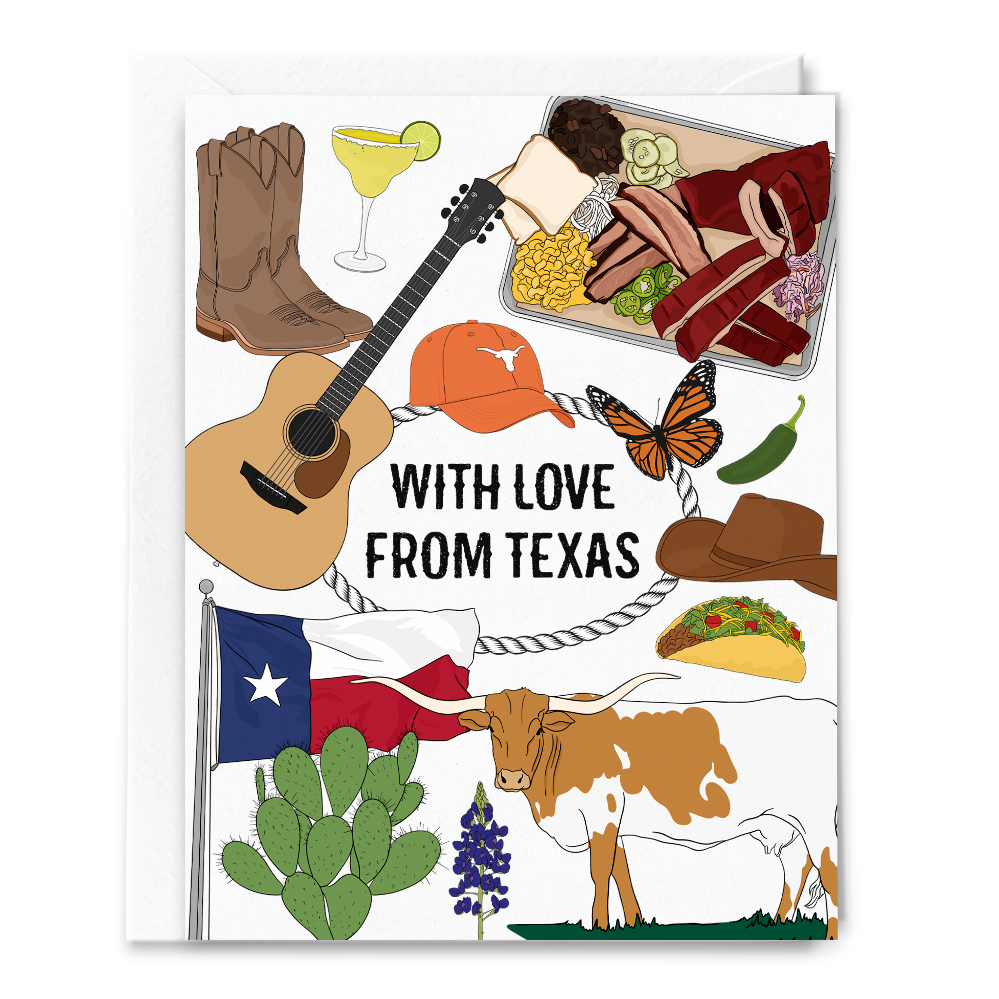 With Love from Texas, Texas Icons, Card – Sammy Gorin LLC