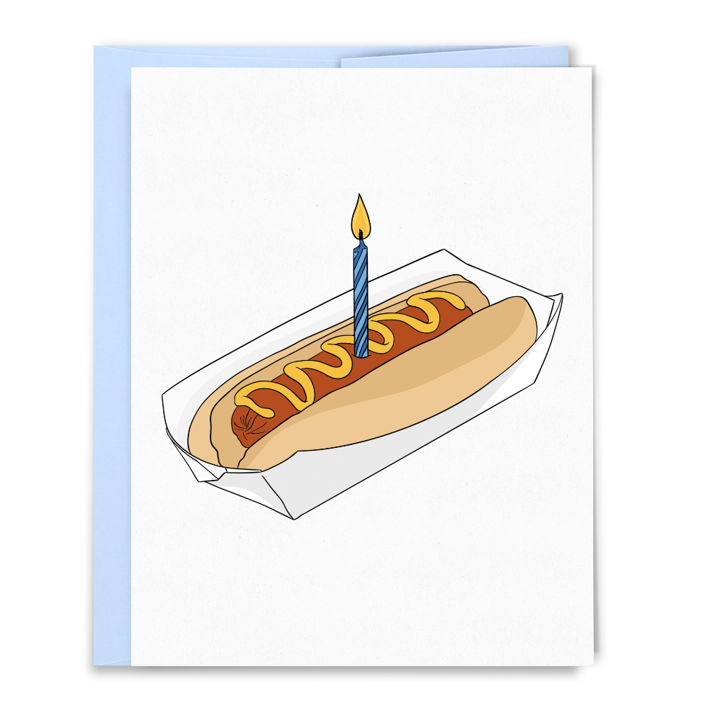 Hot Dog Birthday Card