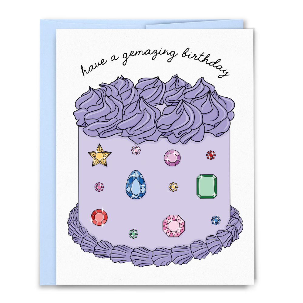 Have a Gemazing Birthday Card, Whimsy Maxxing Gem Cake