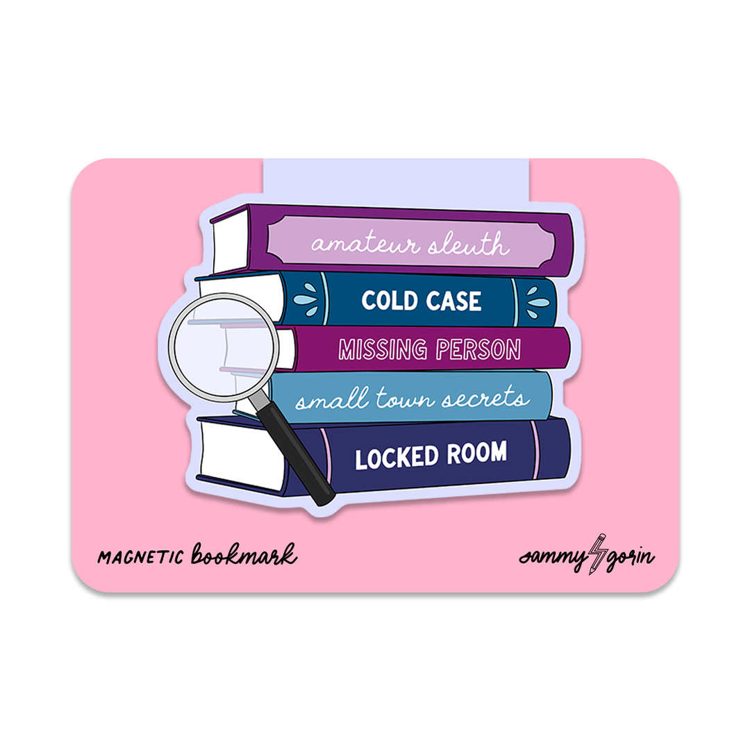 Mystery Thriller Book Tropes Magnetic Bookmark
