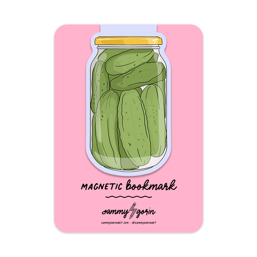 Pickle Jar Magnetic Bookmark