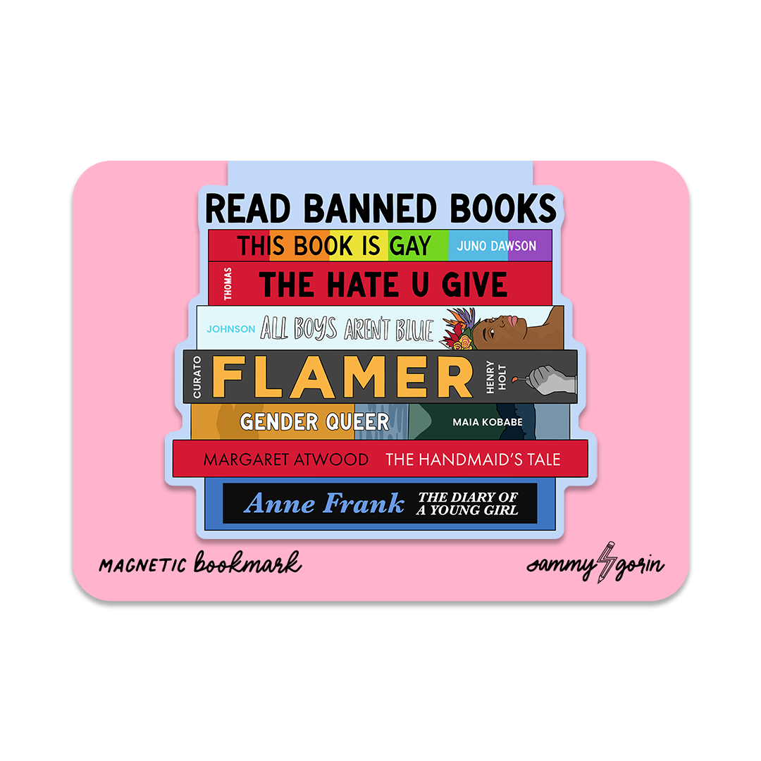 Read Banned Books Magnetic Bookmark