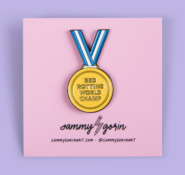 Bed Rotting Champion Soft Enamel Pin