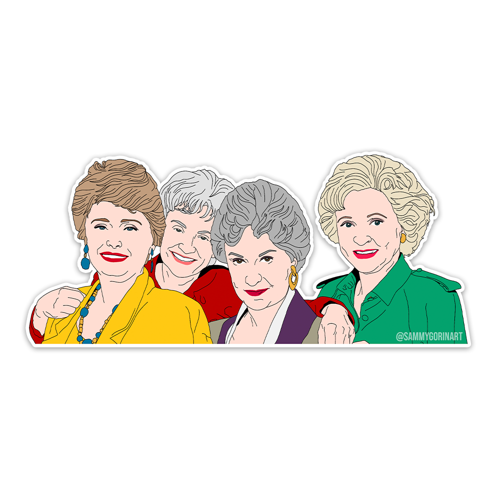 Golden Girls Sticker - Sammy Gorin Art