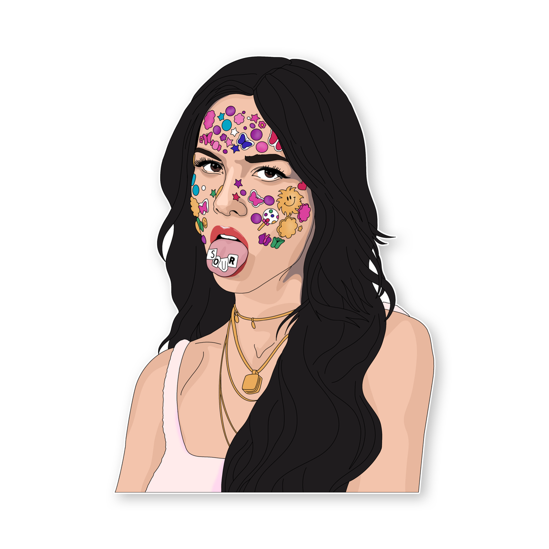 Olivia Rodrigo Sour Sticker - Sammy Gorin Art