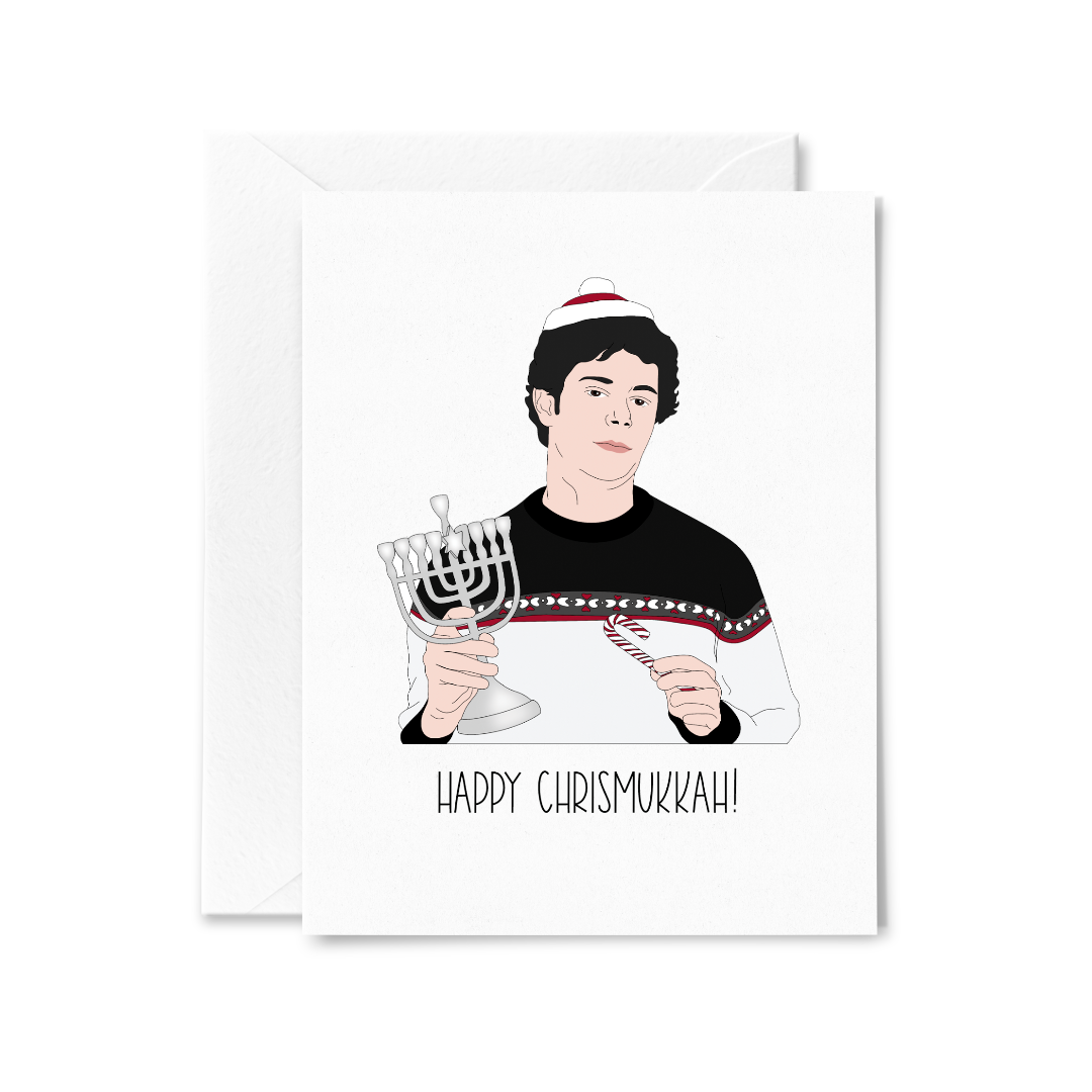 Seth Cohen Happy Chrismukkah Greeting Card - Sammy Gorin Art